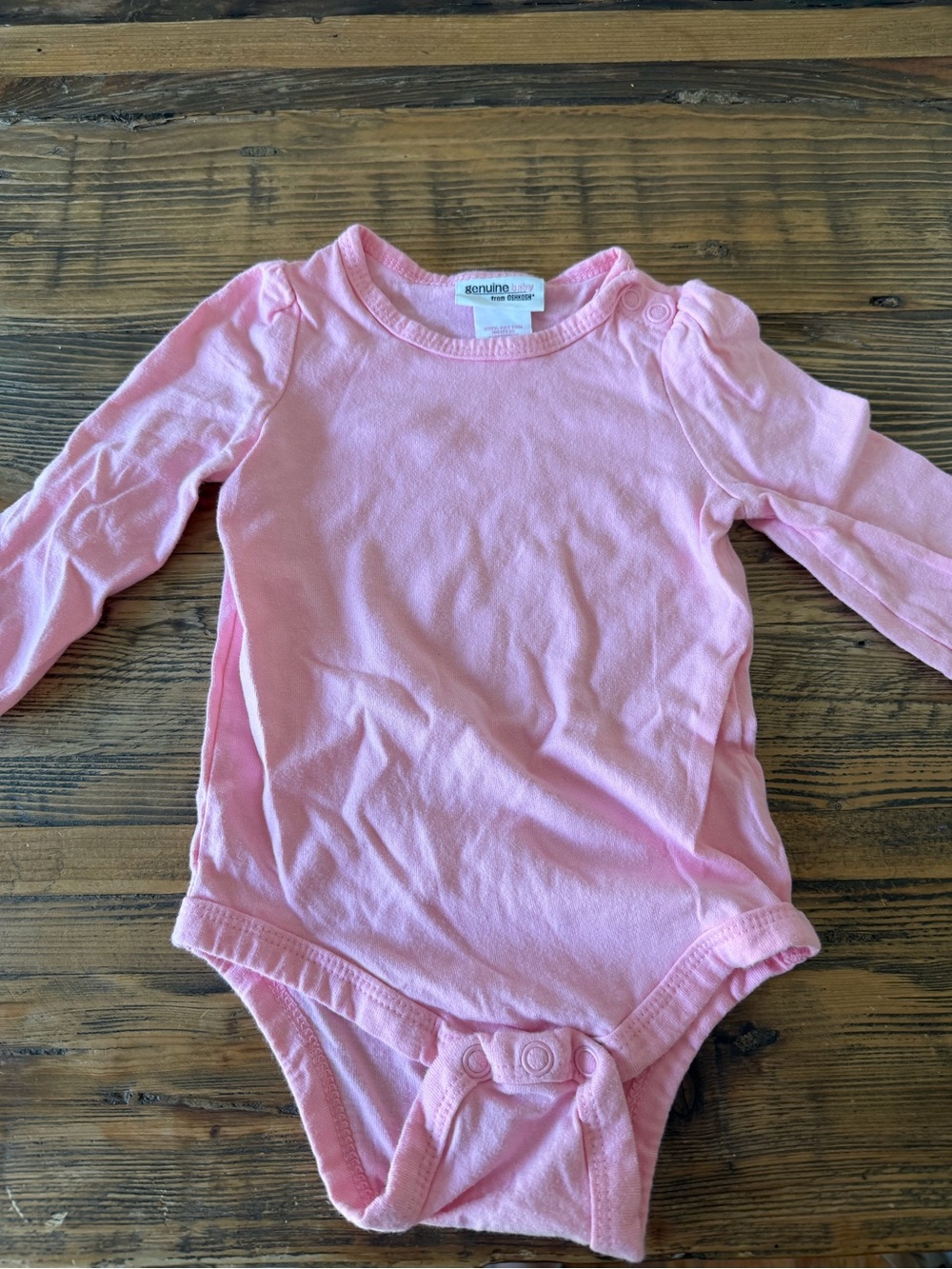 OshKosh B'gosh Baby Pink Long Sleeve Bodysuit